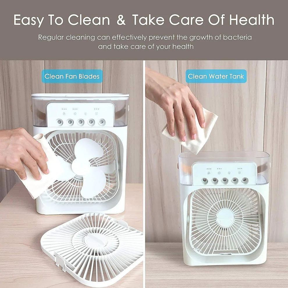 Portable Mini Air Cooler with Mist Fan | Water Cooling