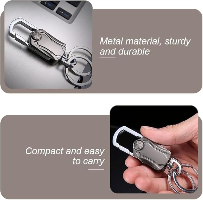 Heavy Duty Metal Keychain with Bottle Opener & Double Ring